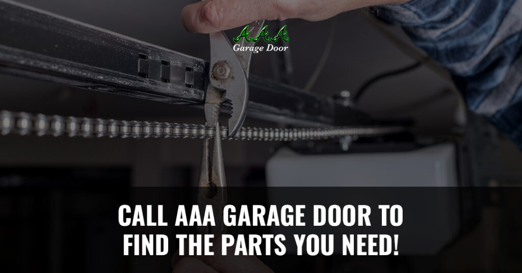 Slide that reads, "Call AAA Garage Door to find the parts you need!"