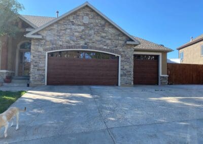 a house with a garage