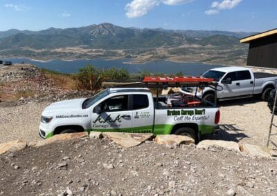 Side view of AAA Garage Door pick-up truck
