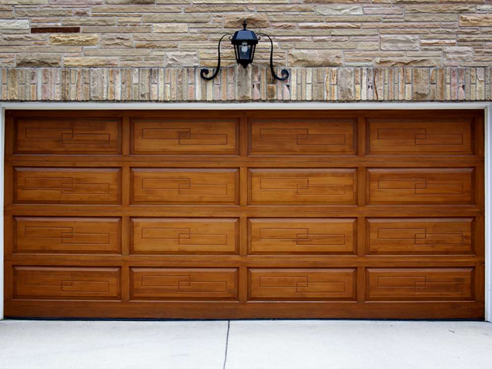 Close Up of garage doors